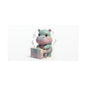 Cute Hippo Playing Piano Matte Canvas Print — Nursery Wall Art