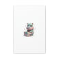 Cute Hippo Playing Piano Matte Canvas Print — Nursery Wall Art