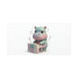 Cute Hippo Playing Piano Matte Canvas Print — Nursery Wall Art