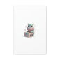 Cute Hippo Playing Piano Matte Canvas Print — Nursery Wall Art