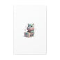 Cute Hippo Playing Piano Matte Canvas Print — Nursery Wall Art