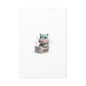 Cute Hippo Playing Piano Matte Canvas Print — Nursery Wall Art