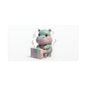 Cute Hippo Playing Piano Matte Canvas Print — Nursery Wall Art