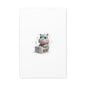 Cute Hippo Playing Piano Matte Canvas Print — Nursery Wall Art