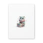 Cute Hippo Playing Piano Matte Canvas Print — Nursery Wall Art