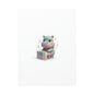 Cute Hippo Playing Piano Matte Canvas Print — Nursery Wall Art