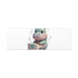 Cute Hippo Playing Piano Matte Canvas Print — Nursery Wall Art
