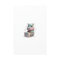 Cute Hippo Playing Piano Matte Canvas Print — Nursery Wall Art